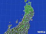 東北地方のアメダス実況(降水量)(2017年03月21日)