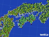 四国地方のアメダス実況(日照時間)(2017年03月21日)