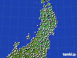 2017年03月21日の東北地方のアメダス(風向・風速)