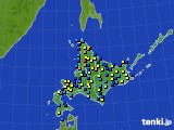 北海道地方のアメダス実況(積雪深)(2017年03月22日)