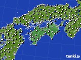 四国地方のアメダス実況(風向・風速)(2017年03月22日)