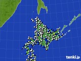北海道地方のアメダス実況(風向・風速)(2017年03月23日)