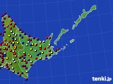 道東のアメダス実況(日照時間)(2017年03月25日)