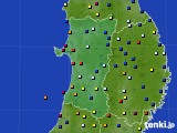 秋田県のアメダス実況(日照時間)(2017年03月25日)