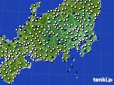 関東・甲信地方のアメダス実況(風向・風速)(2017年03月25日)