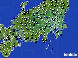 関東・甲信地方のアメダス実況(風向・風速)(2017年03月27日)