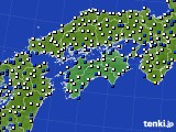 四国地方のアメダス実況(風向・風速)(2017年03月27日)