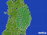 岩手県のアメダス実況(風向・風速)(2017年03月29日)