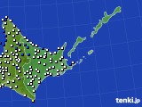 道東のアメダス実況(風向・風速)(2017年03月30日)