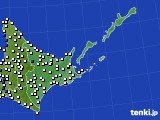 道東のアメダス実況(風向・風速)(2017年03月31日)