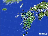九州地方のアメダス実況(風向・風速)(2017年04月02日)
