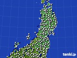 東北地方のアメダス実況(風向・風速)(2017年04月03日)