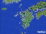 九州地方のアメダス実況(風向・風速)(2017年04月03日)