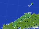 2017年04月03日の島根県のアメダス(風向・風速)