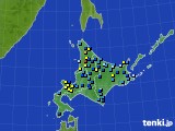 北海道地方のアメダス実況(積雪深)(2017年04月04日)