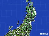 東北地方のアメダス実況(風向・風速)(2017年04月05日)