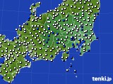 関東・甲信地方のアメダス実況(風向・風速)(2017年04月05日)