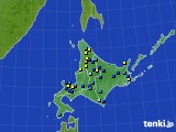 北海道地方のアメダス実況(積雪深)(2017年04月06日)