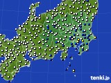 関東・甲信地方のアメダス実況(風向・風速)(2017年04月07日)