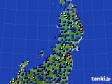 東北地方のアメダス実況(日照時間)(2017年04月08日)