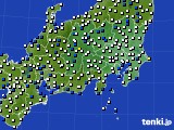 関東・甲信地方のアメダス実況(風向・風速)(2017年04月09日)