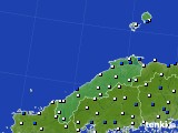 2017年04月09日の島根県のアメダス(風向・風速)