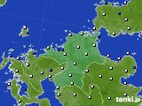 福岡県のアメダス実況(風向・風速)(2017年04月09日)