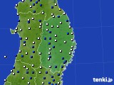 岩手県のアメダス実況(風向・風速)(2017年04月09日)