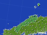 2017年04月10日の島根県のアメダス(風向・風速)