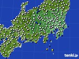 関東・甲信地方のアメダス実況(風向・風速)(2017年04月11日)