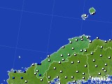 2017年04月11日の島根県のアメダス(風向・風速)