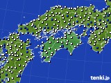 四国地方のアメダス実況(風向・風速)(2017年04月12日)