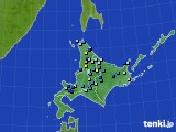 北海道地方のアメダス実況(積雪深)(2017年04月13日)