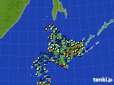 北海道地方のアメダス実況(日照時間)(2017年04月13日)