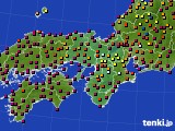 近畿地方のアメダス実況(日照時間)(2017年04月13日)