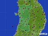 秋田県のアメダス実況(日照時間)(2017年04月13日)