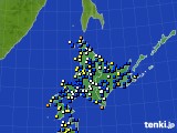 北海道地方のアメダス実況(風向・風速)(2017年04月13日)