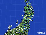 2017年04月13日の東北地方のアメダス(風向・風速)