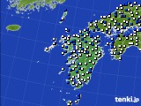 九州地方のアメダス実況(風向・風速)(2017年04月13日)