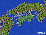 四国地方のアメダス実況(日照時間)(2017年04月14日)