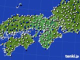 近畿地方のアメダス実況(風向・風速)(2017年04月14日)