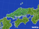 中国地方のアメダス実況(降水量)(2017年04月15日)