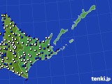道東のアメダス実況(風向・風速)(2017年04月15日)