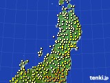 2017年04月16日の東北地方のアメダス(気温)