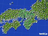 近畿地方のアメダス実況(風向・風速)(2017年04月16日)
