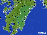 宮崎県のアメダス実況(風向・風速)(2017年04月17日)