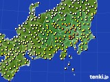 関東・甲信地方のアメダス実況(気温)(2017年04月18日)