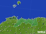 鳥取県のアメダス実況(風向・風速)(2017年04月18日)