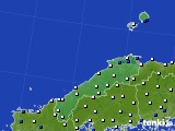 島根県のアメダス実況(風向・風速)(2017年04月18日)