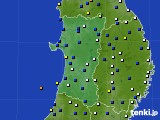 2017年04月18日の秋田県のアメダス(風向・風速)